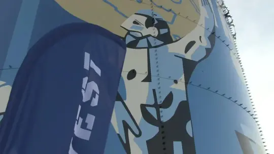 Mural z siedleckimi motywami powstał w Borkach-Wyrkach