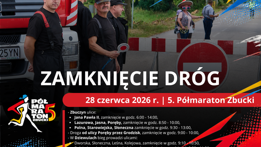 Zamknięcie dróg w Gminie Zbuczyn