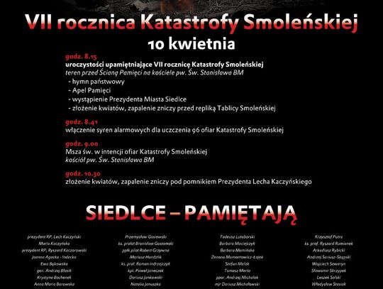 10 i 12 kwietnia: Siedlczanie nie zapomną