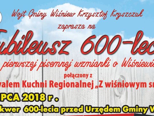 Jubileusz 600-lecia pierwszej pisemnej wzmianki o miejscowościach Wiśniew