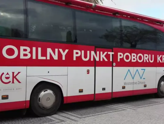 Krwiobus na terenie Mostostalu Siedlce