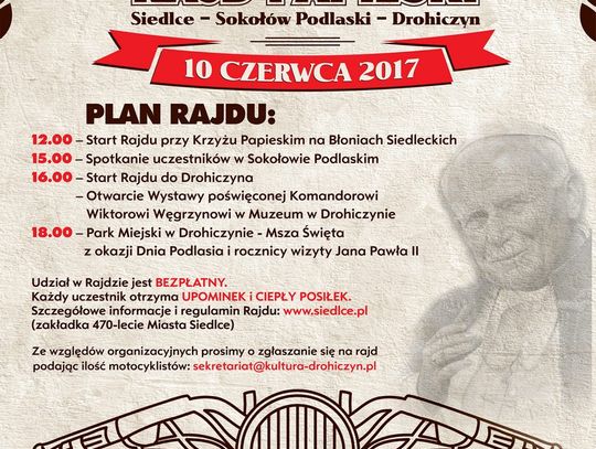 Motocykliści śladami Jana Pawła II