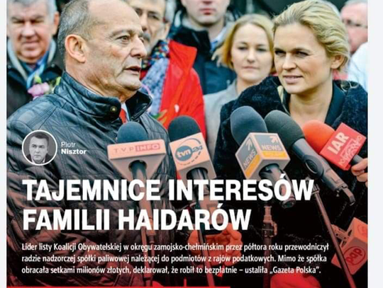 Ogólnopolski tygodnik prześwietla interesy Riada Haidara