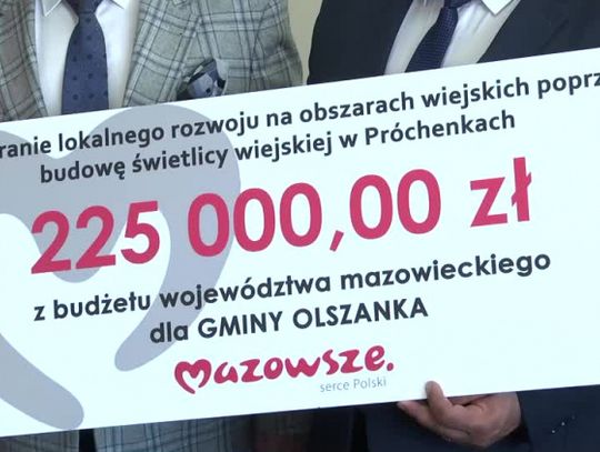 Pieniądze od Mazowsza na remont drogi i świetlicy