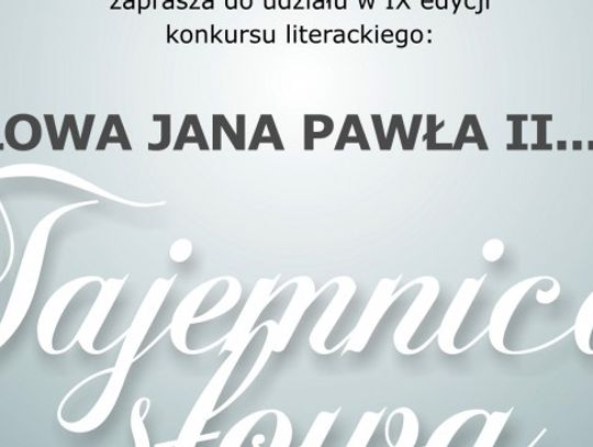 Podsumowanie konkursu literackiego  &quot;Słowa Jana Pawła II..&quot;