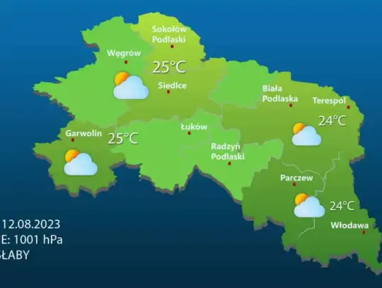 Prognoza Pogody - 11 sierpnia