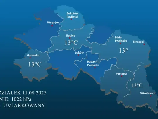 Prognoza Pogody - 11 sierpnia