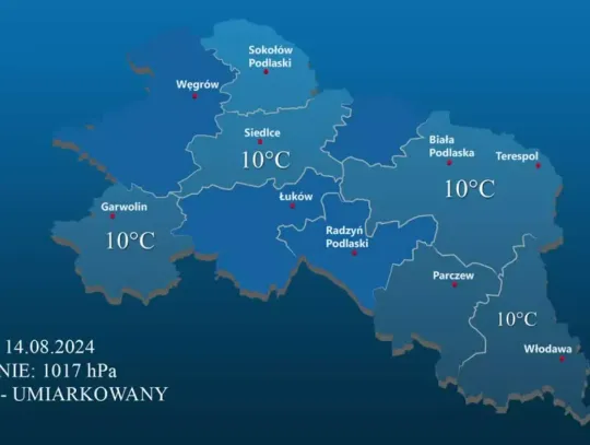 Prognoza Pogody - 14 sierpnia