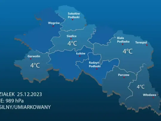 Prognoza Pogody - 25 grudnia