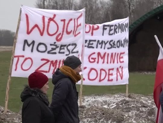Protest przeciwko budowie kurników w gm. Kodeń