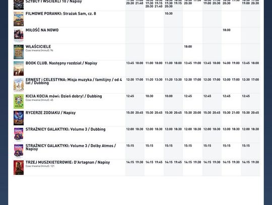 Reperatuar Kino Helios - Siedlce