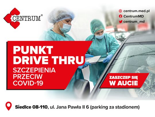 Rusza Punkt Szczepień Drive Thru w Siedlcach