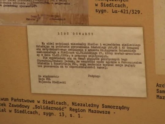 Siedleckie znaki kontrrewolucji – Wystawa w Archiwum Państwowym w Siedlcach