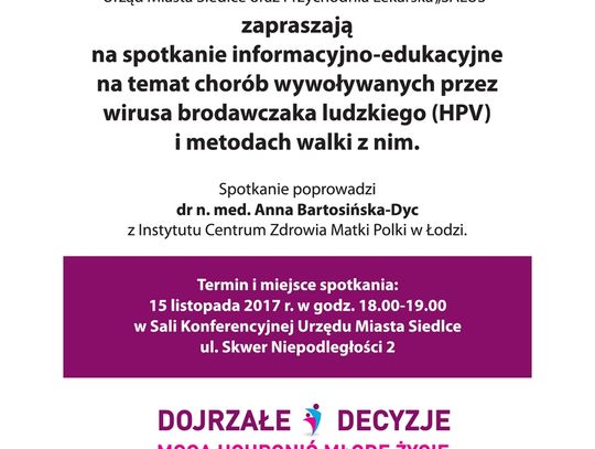 Spotkanie edukacyjne nt. HPV