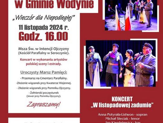 Wieczór dla Niepodległej w Gminie Wodynie