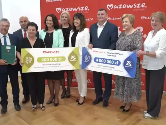 Wsparcie finansowe dla powiatu łosickiego