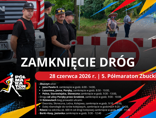 Zamknięcie dróg w Gminie Zbuczyn