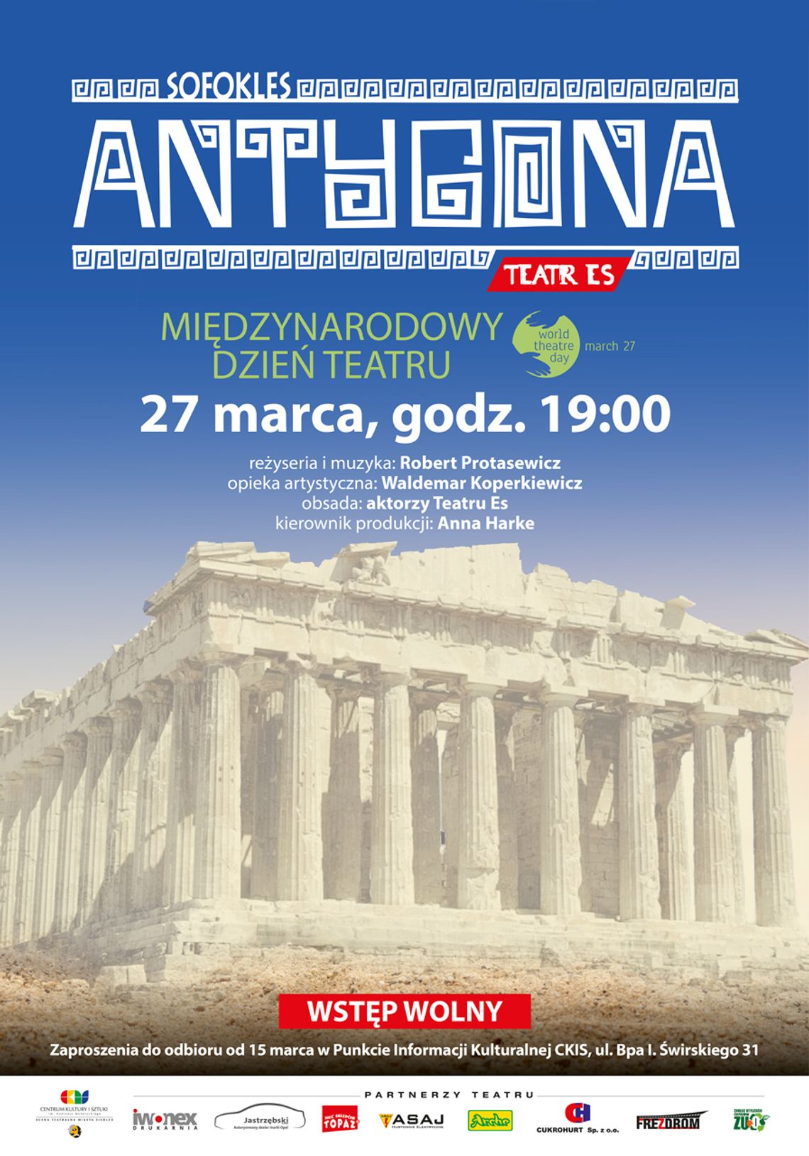 "Antygona" z okazji Międzynarodowego Dnia Teatru