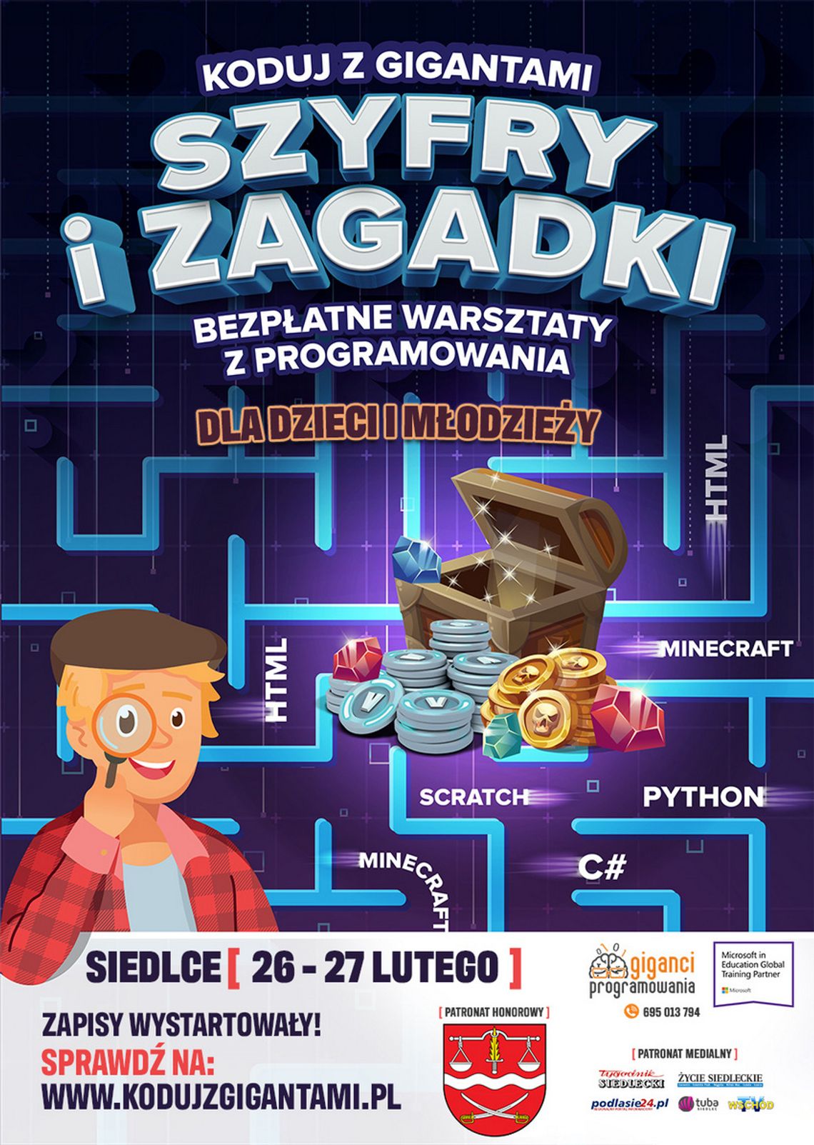 Bezpłatne warsztaty z programowania dla dzieci i młodzieży „Koduj z Gigantami” w Siedlcach