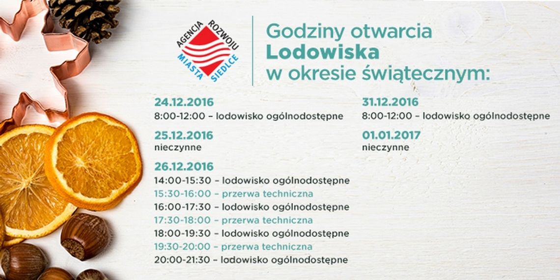 Godziny otwarcia obiektów sportowych w okresie świątecznym