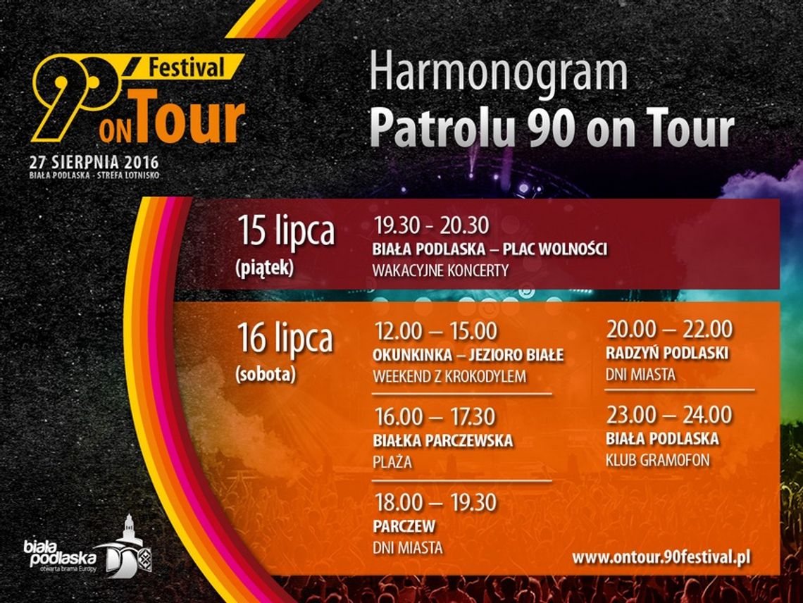 Harmonogram Patrolu 90 on Tour