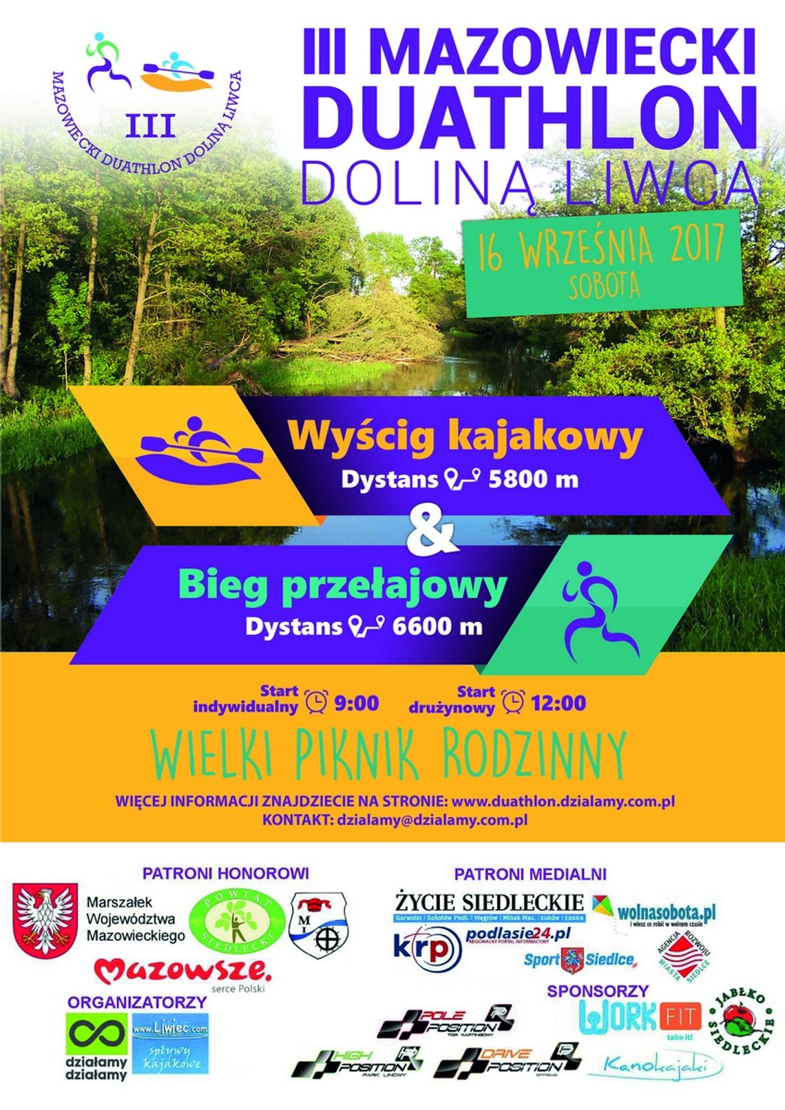 III MAZOWIECKI DUATHLON DOLINĄ LIWCA III MAZOWIECKI DUATHLON DOLINĄ LIWCA