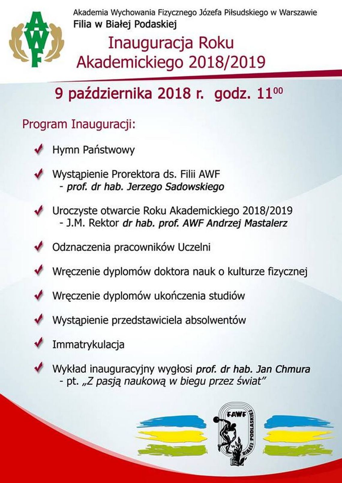 INAUGURACJA ROKU AKADEMICKIEGO 2018/2019