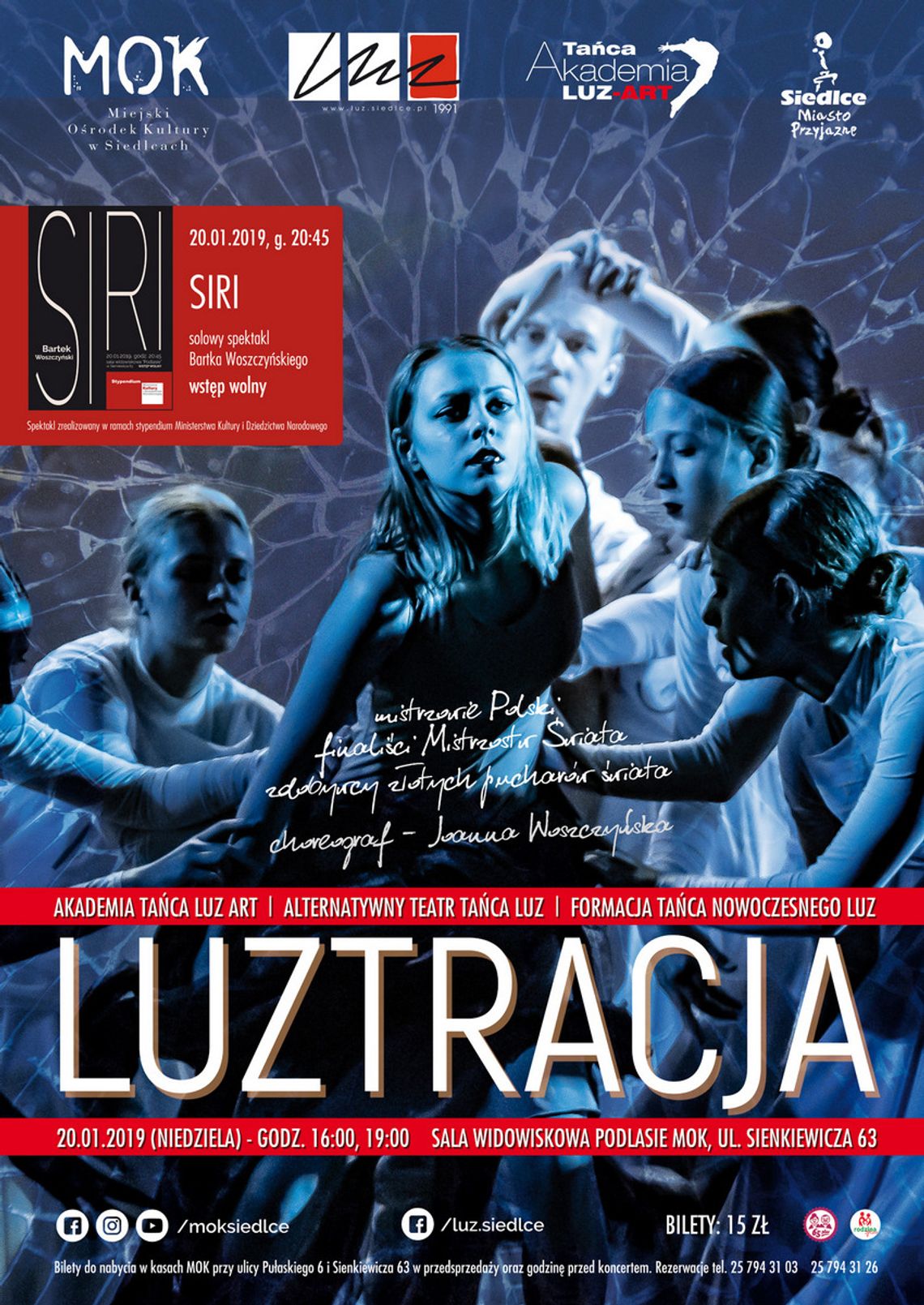 Koncerty Formacji Tańca Nowoczesnego LUZ, Alternatywnego Teatru Tańca LUZ i Akademii Tańca LUZ ART