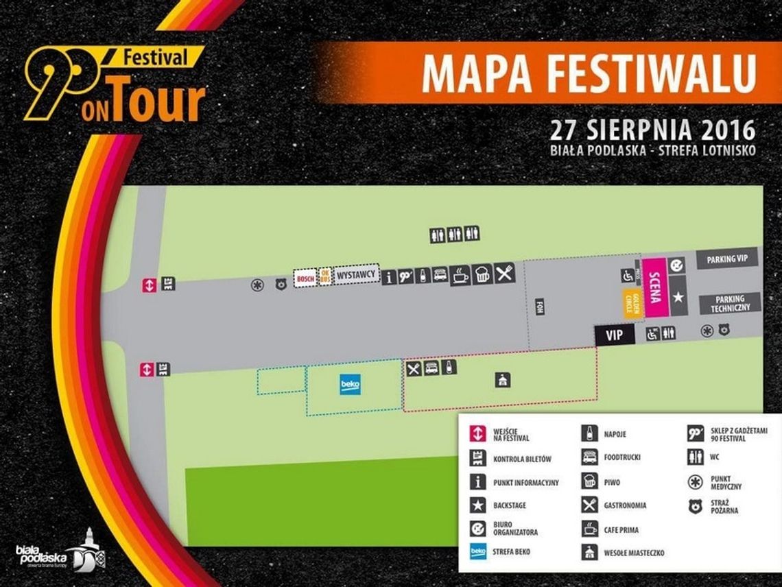 Mapa Festiwalu w Białej Podlaskiej