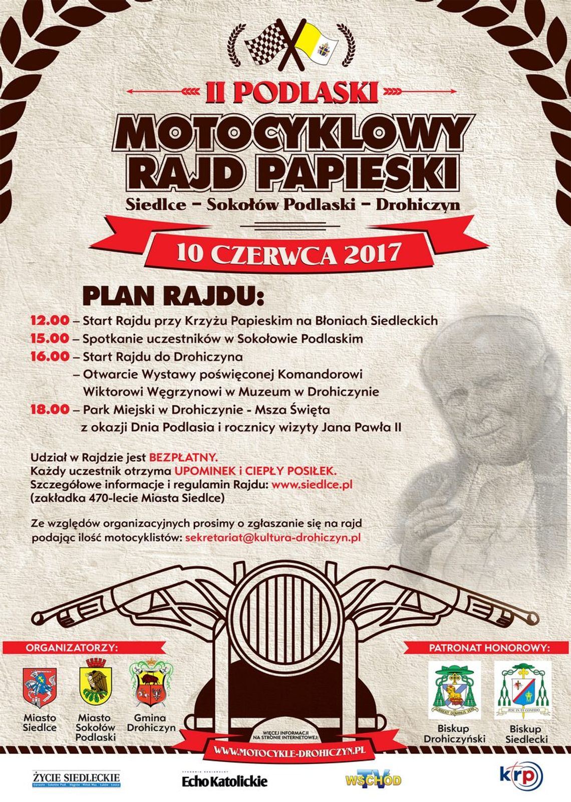 Motocykliści śladami Jana Pawła II