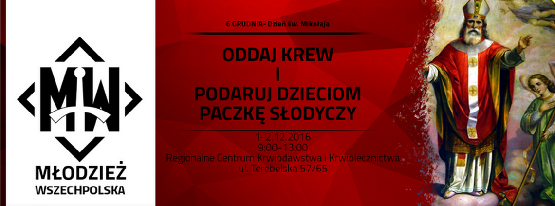 Oddaj krew i podaruj dzieciom paczkę słodyczy