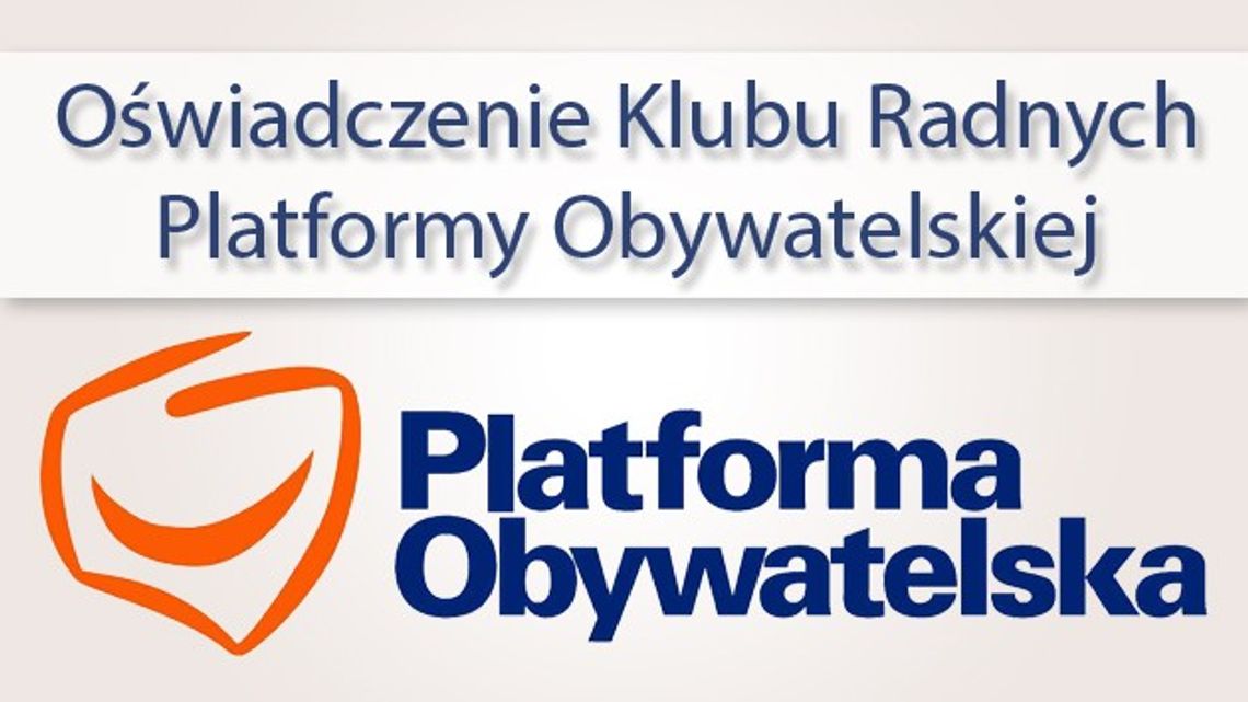 Oświadczenie Klubu Radnych PO