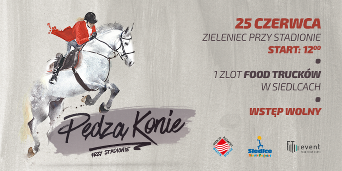 PĘDZĄ KONIE PRZY STADIONIE