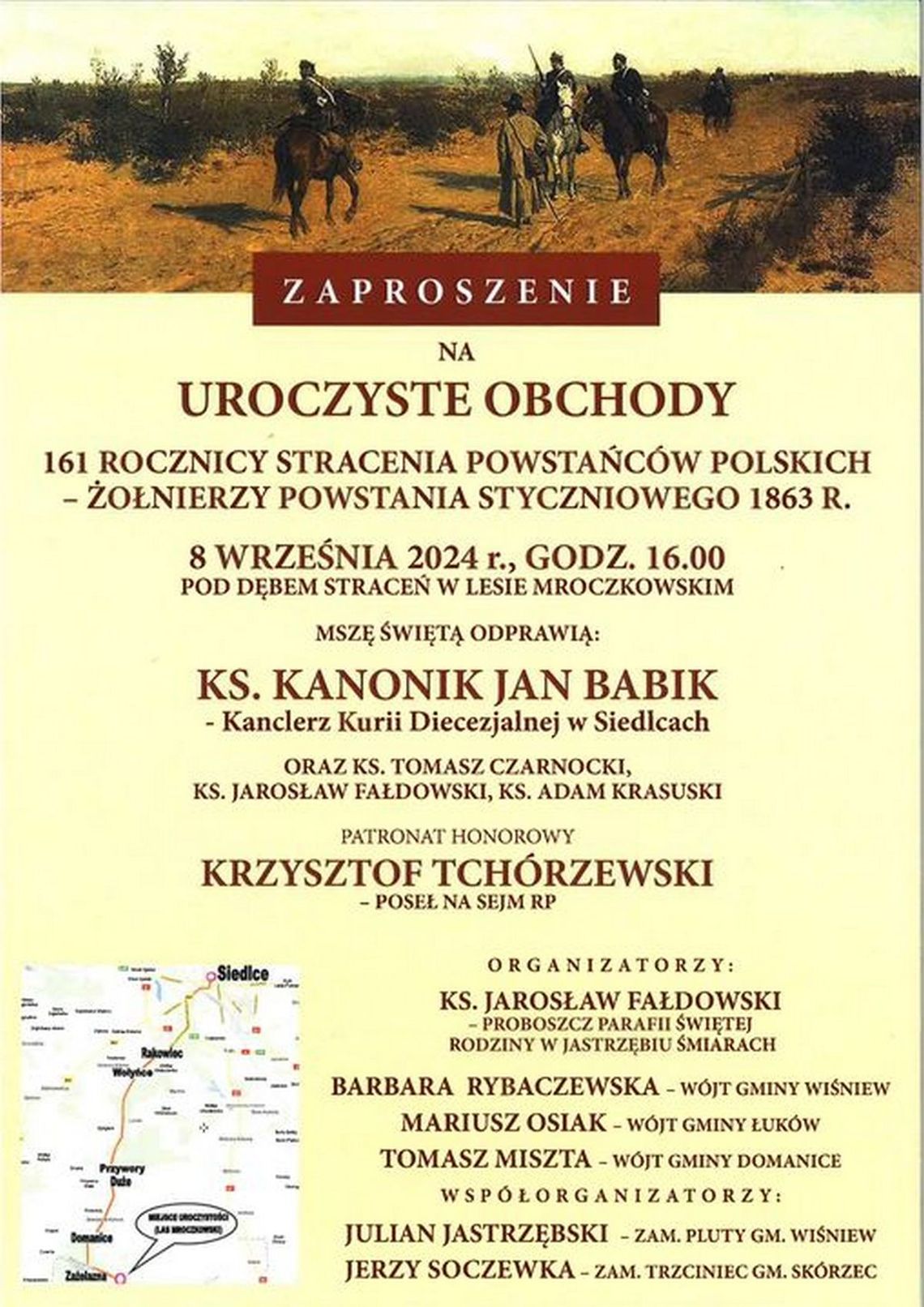 Rocznicowe uroczystości po Dębem Straceń w Lesie Mroczkowskim