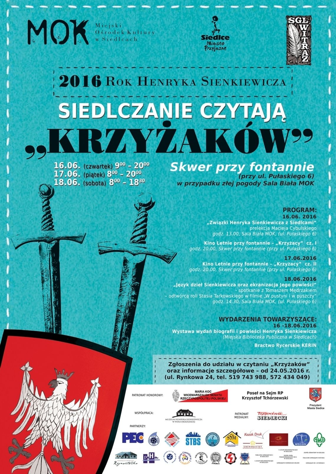 Siedlczanie czytają "Krzyżaków"