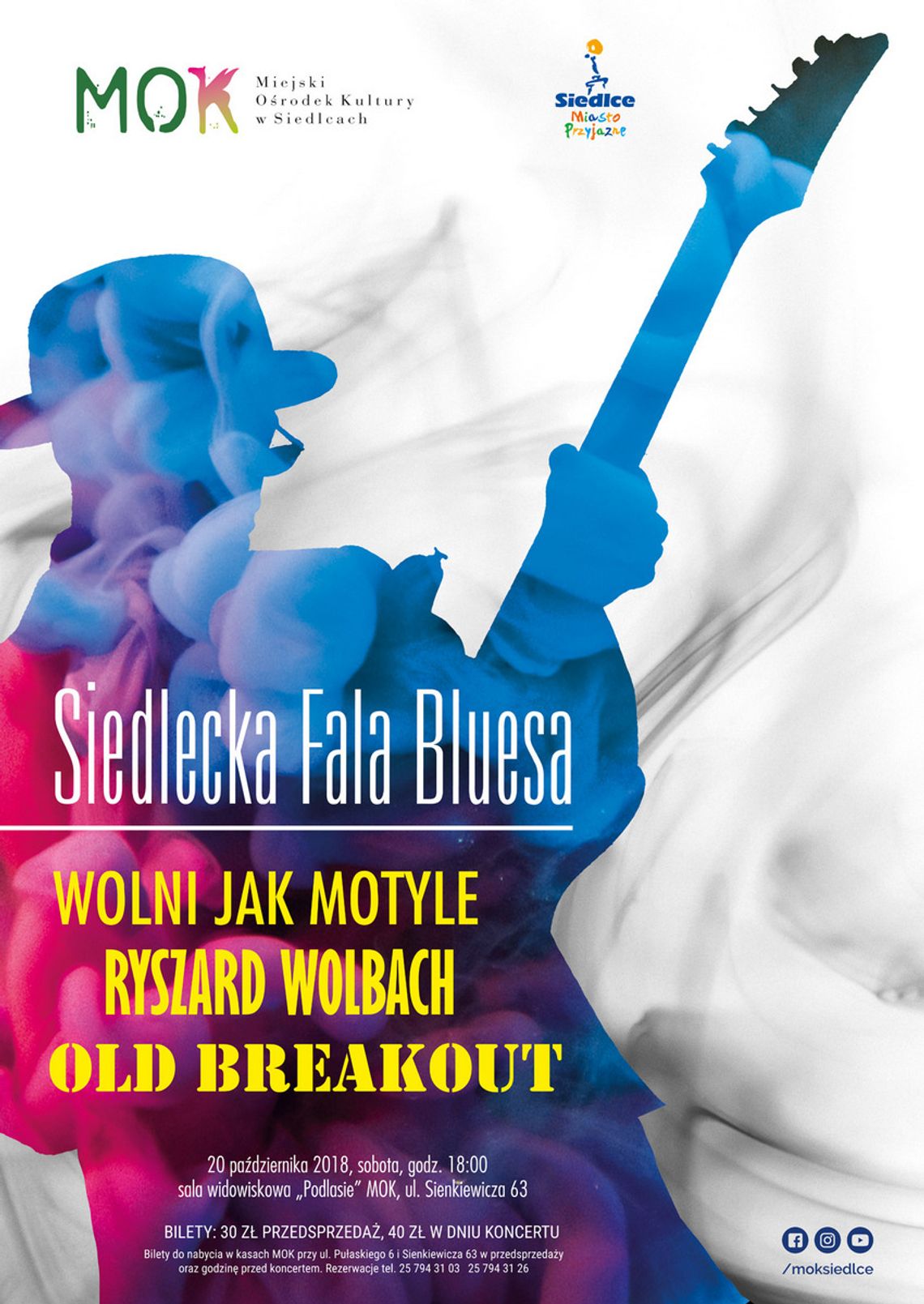 Siedlecka Fala Bluesa – koncerty zespołów Wolni Jak Motyle, Ryszarda Wolbacha i Old Breakout