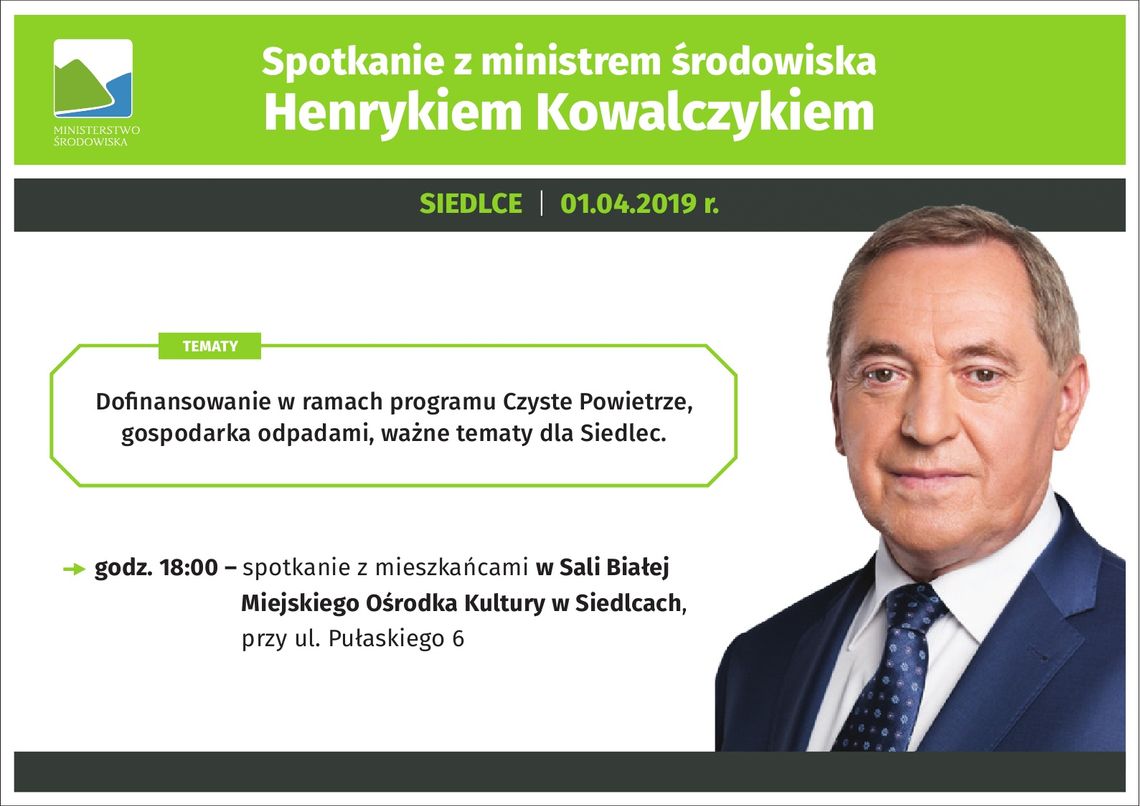 Spotkania z ministrem środowiska