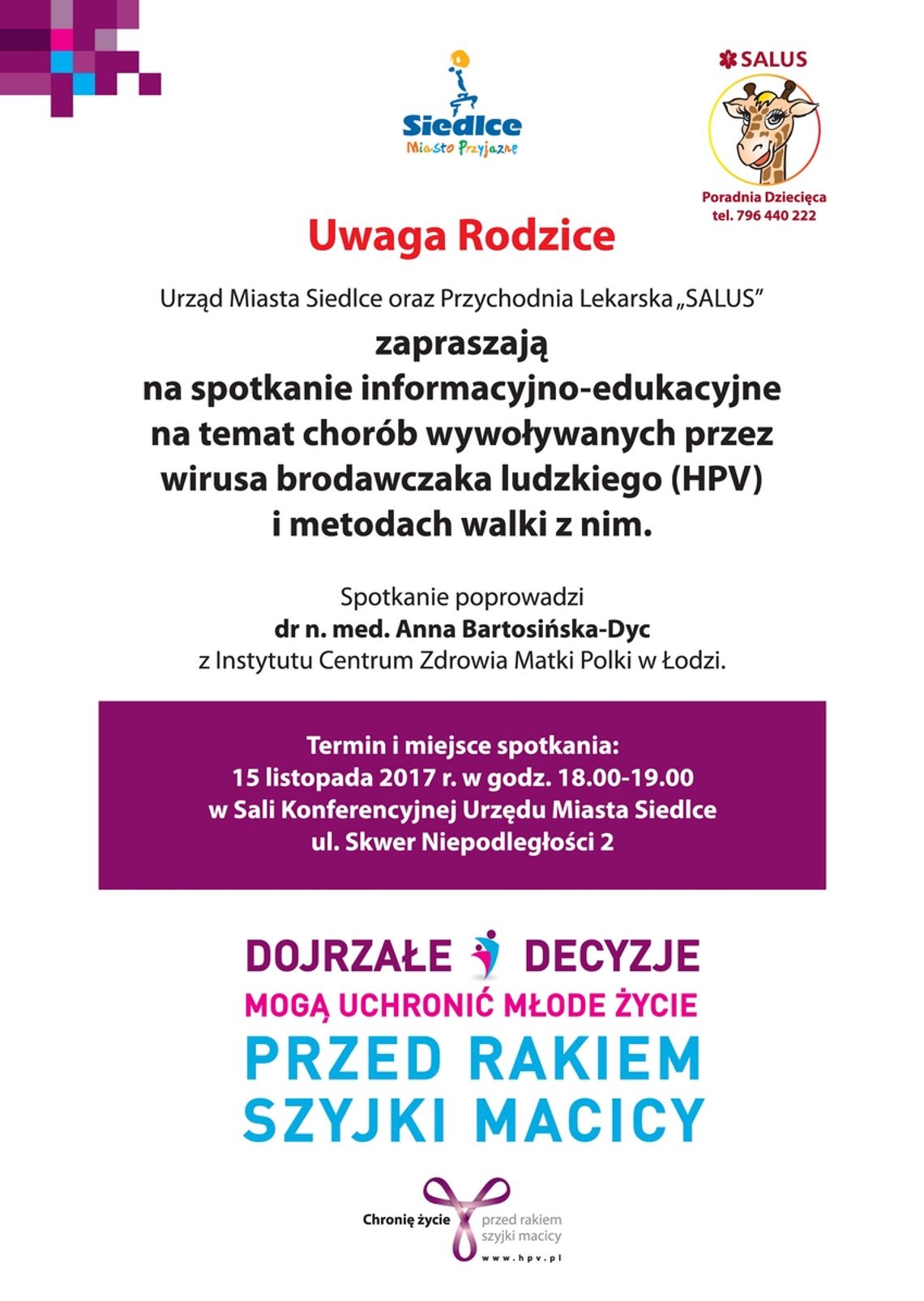 Spotkanie edukacyjne nt. HPV