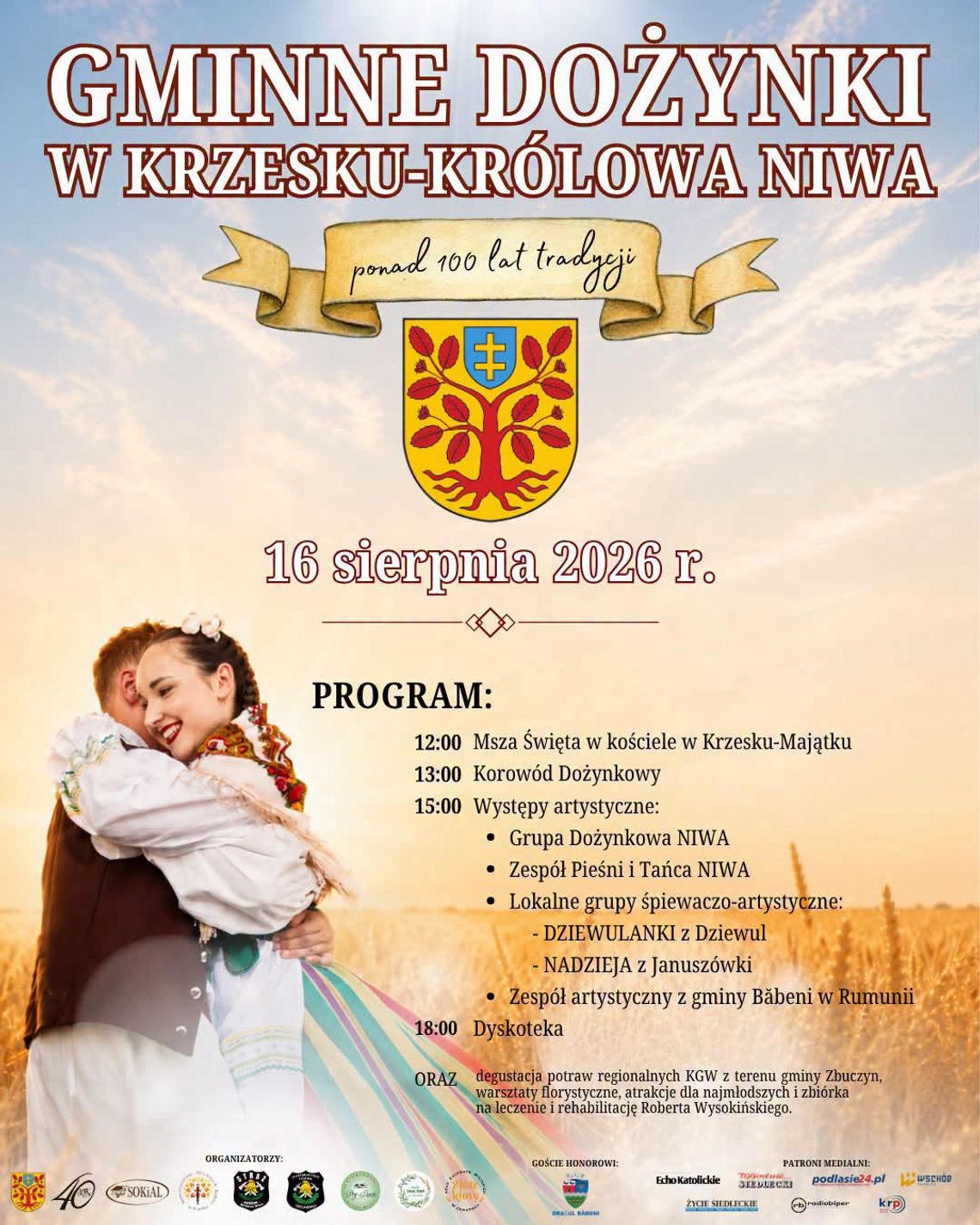 Tegoroczne Dożynki w Gminie Zbuczyn już 16 sierpnia! Tegoroczne Dożynki w Gminie Zbuczyn już 16 sierpnia!