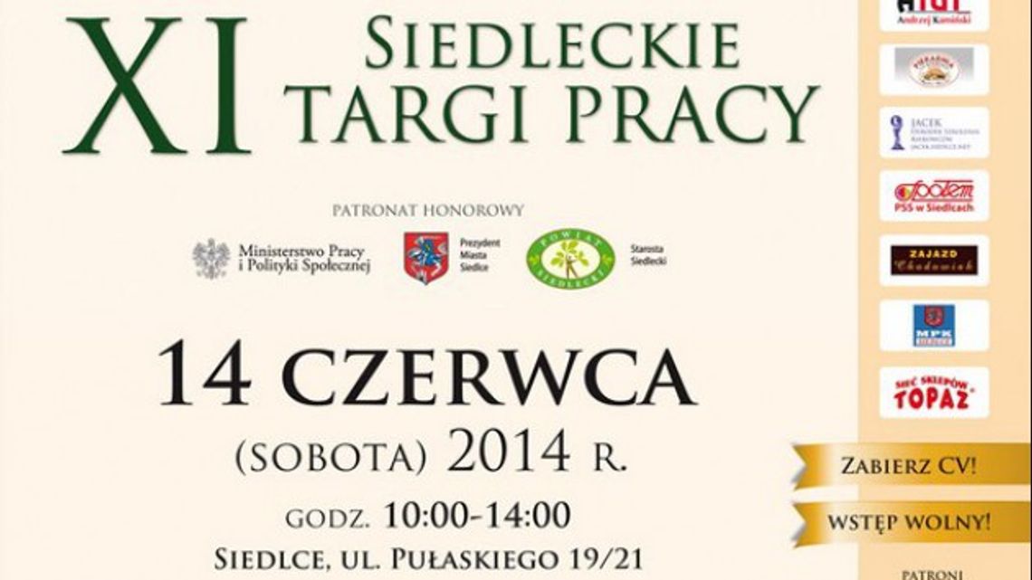 XI Siedleckie Targi Pracy / NASZ PATRONAT