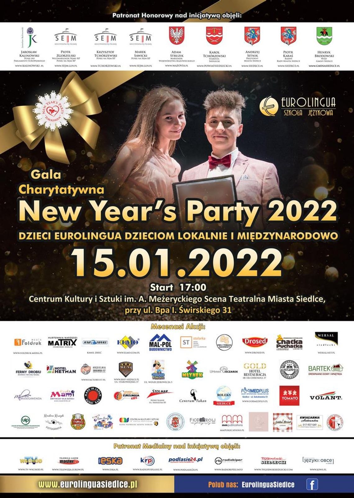 XIX Gala Charytatywna New Year's Party Dzieci Eurolingua Dzieciom lokalnie i międzynarodowo
