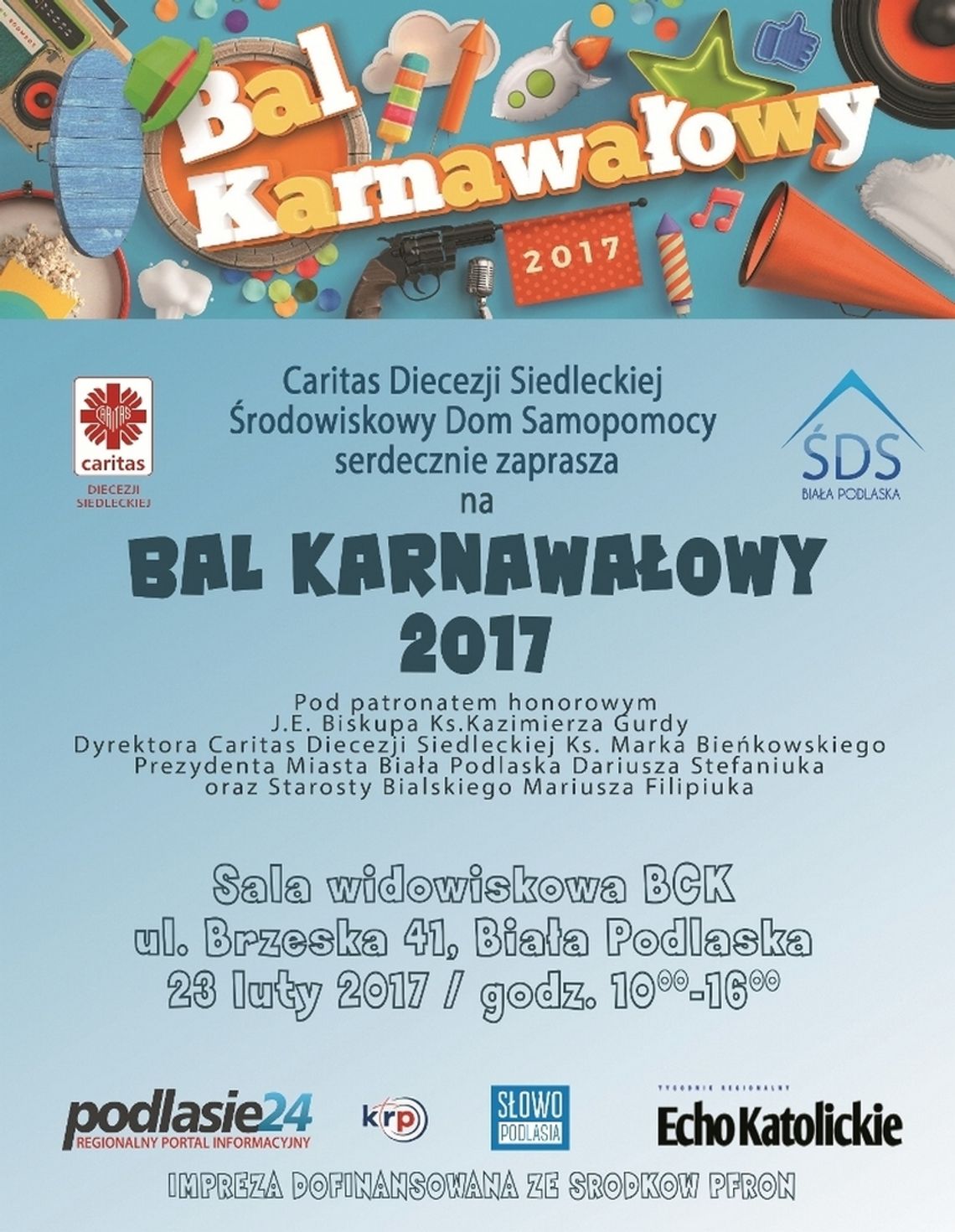 XV Bal karnawałowy osób niepełnosprawnych w Białej Podlaskiej