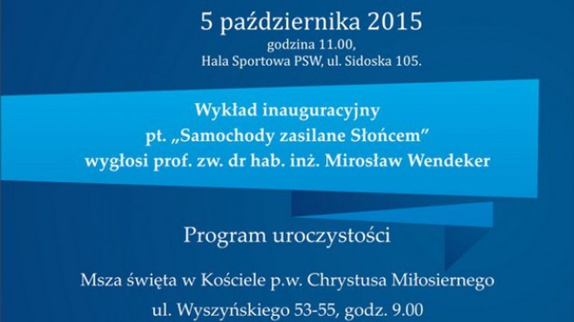 XVI Inauguracja Roku Akademickiego 2015/2016