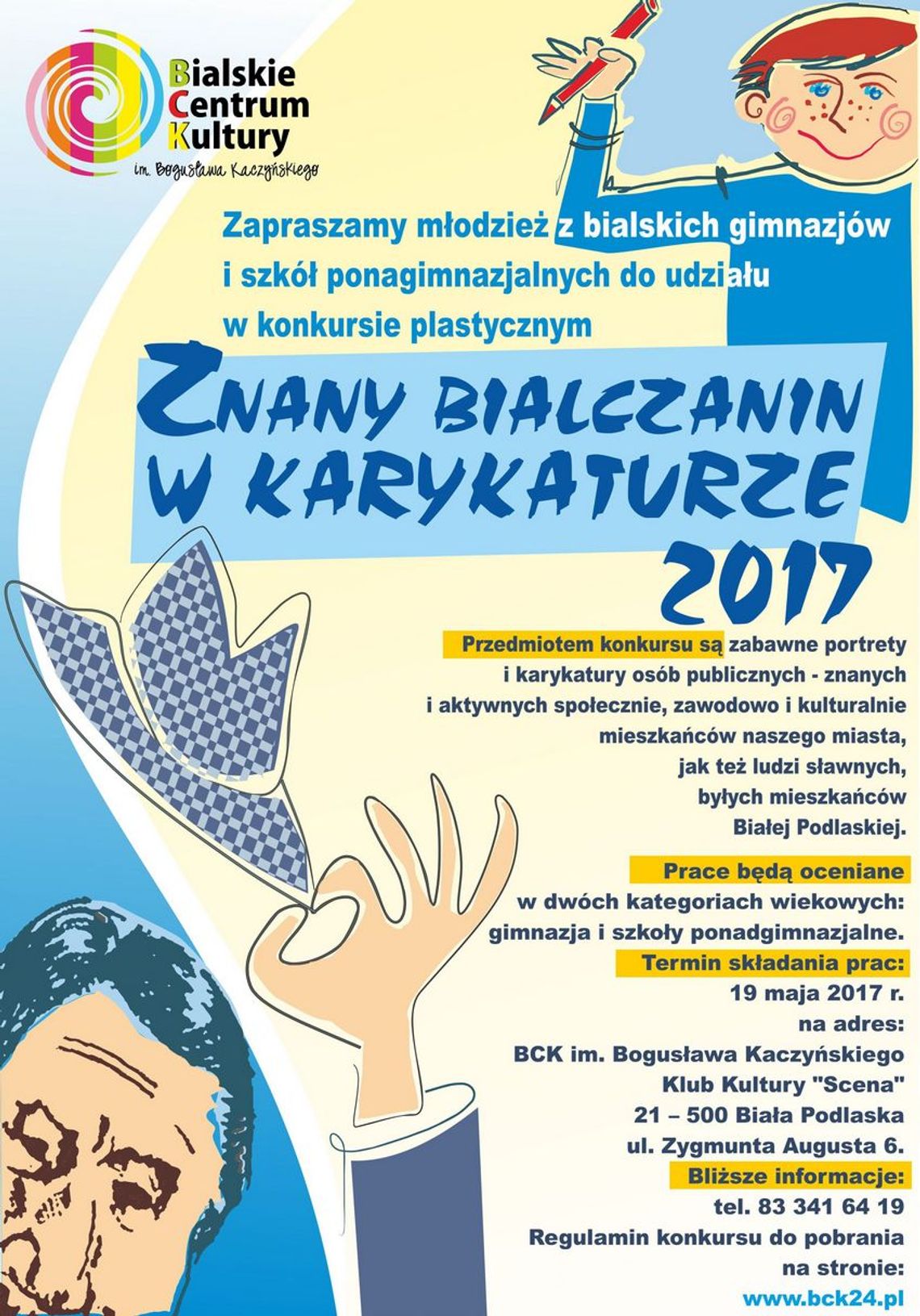 "Znany bialczanin w karykaturze"